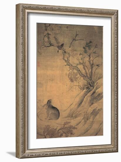 Magpies and Hare-null-Framed Giclee Print