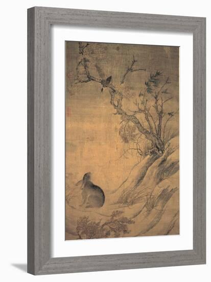 Magpies and Hare-null-Framed Giclee Print