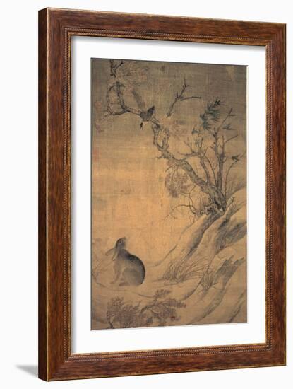 Magpies and Hare-null-Framed Giclee Print