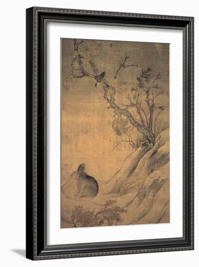 Magpies and Hare-null-Framed Giclee Print