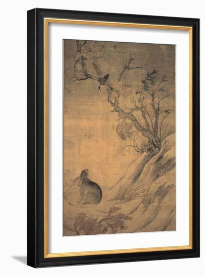 Magpies and Hare-null-Framed Giclee Print