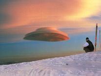 Skier Looks At a Lenticular Cloud-Magrath-Premier Image Canvas