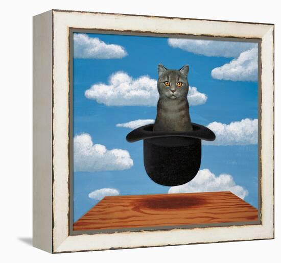 Magritte Cat-Chameleon Design, Inc.-Framed Stretched Canvas