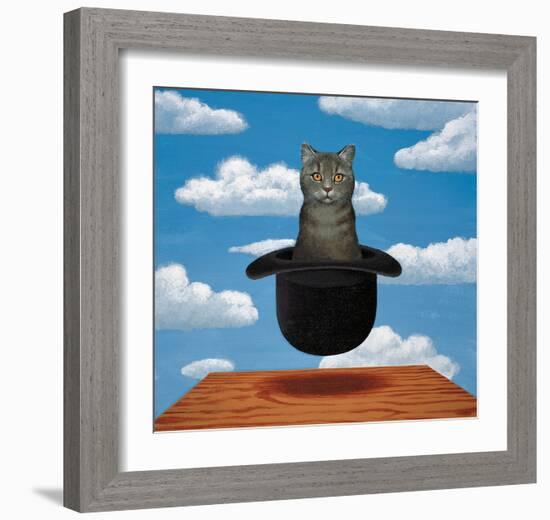 Magritte Cat-Chameleon Design, Inc.-Framed Art Print
