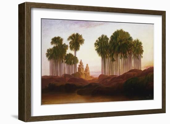 Mahabalipooram, 1881 (Oil on Canvas)-Edward Lear-Framed Giclee Print