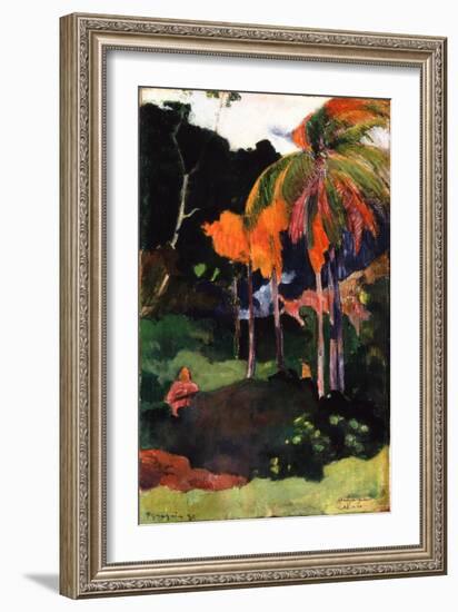 Mahana Ma'A, 1892-Paul Gauguin-Framed Giclee Print