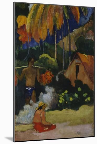Mahana Maà (Landscape in Tahit)-Paul Gauguin-Mounted Giclee Print