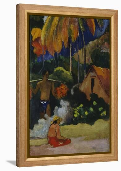 Mahana Maà (Landscape in Tahit)-Paul Gauguin-Framed Premier Image Canvas
