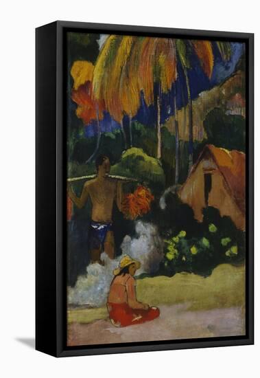 Mahana Maà (Landscape in Tahit)-Paul Gauguin-Framed Premier Image Canvas