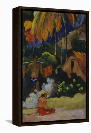 Mahana Maà (Landscape in Tahit)-Paul Gauguin-Framed Premier Image Canvas