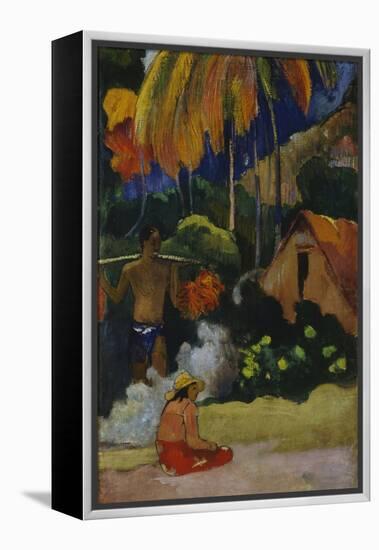 Mahana Maà (Landscape in Tahit)-Paul Gauguin-Framed Premier Image Canvas