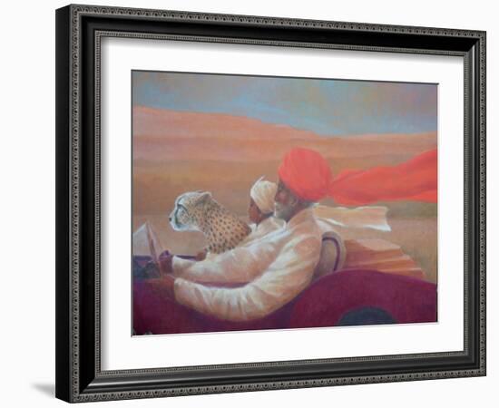 Maharaja, Boy and Cheetah 1-Lincoln Seligman-Framed Giclee Print