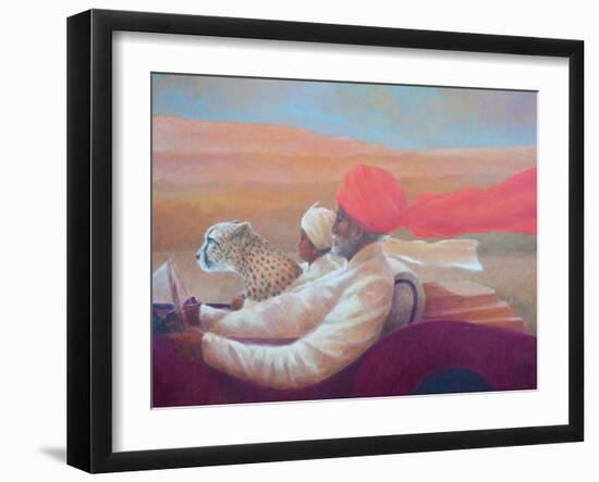 Maharaja, Boy + Cheetah-Lincoln Seligman-Framed Giclee Print