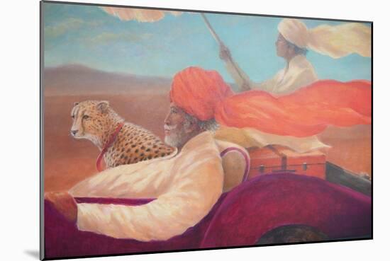 Maharaja, Boy with Umbrella + Cheetah-Lincoln Seligman-Mounted Giclee Print