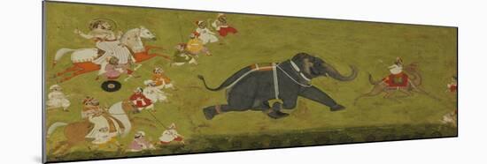 Maharaja Jagat Singh Pursuing an Escaped Elephant-null-Mounted Giclee Print