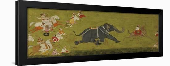 Maharaja Jagat Singh Pursuing an Escaped Elephant-null-Framed Giclee Print