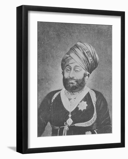 Maharaja Mansinhji Ii, Raj Sahib of Dhrangadhra (Engraving)-English Photographer-Framed Giclee Print