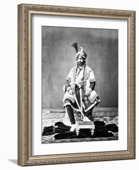 Maharaja of Jammu and Kashmir, 1877-S. Bourne and C. Shepherd-Framed Giclee Print