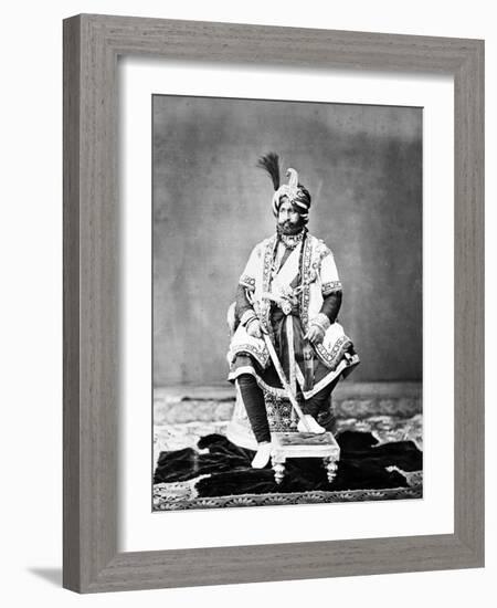 Maharaja of Jammu and Kashmir, 1877-S. Bourne and C. Shepherd-Framed Giclee Print