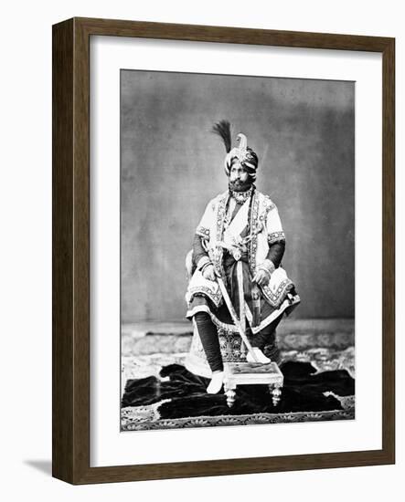 Maharaja of Jammu and Kashmir, 1877-S. Bourne and C. Shepherd-Framed Giclee Print