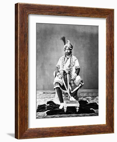 Maharaja of Jammu and Kashmir, 1877-S. Bourne and C. Shepherd-Framed Giclee Print