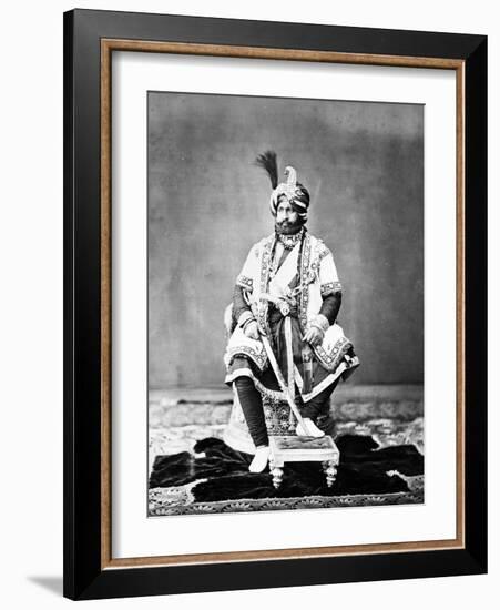 Maharaja of Jammu and Kashmir, 1877-S. Bourne and C. Shepherd-Framed Giclee Print