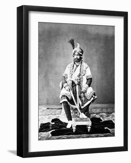 Maharaja of Jammu and Kashmir, 1877-S. Bourne and C. Shepherd-Framed Giclee Print