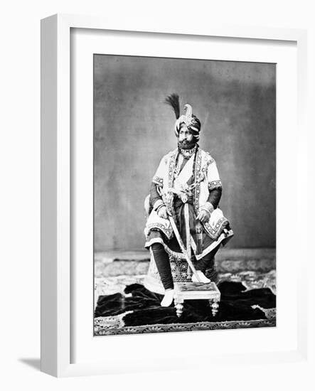 Maharaja of Jammu and Kashmir, 1877-S. Bourne and C. Shepherd-Framed Giclee Print