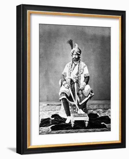 Maharaja of Jammu and Kashmir, 1877-S. Bourne and C. Shepherd-Framed Giclee Print