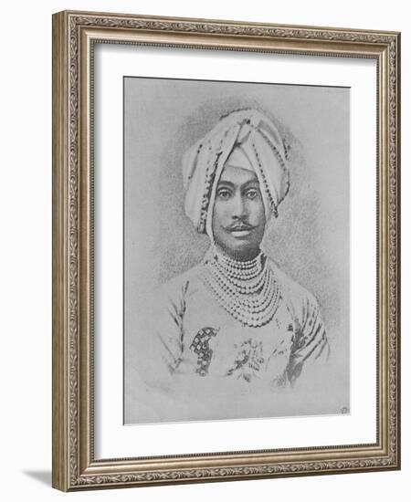 Maharaja Rajinder Singh (Engraving)-English-Framed Giclee Print