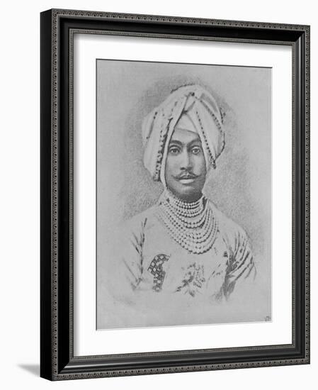 Maharaja Rajinder Singh (Engraving)-English-Framed Giclee Print