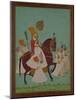 Maharaja Ram Singh of Jodhpur with Attendants, India-null-Mounted Giclee Print