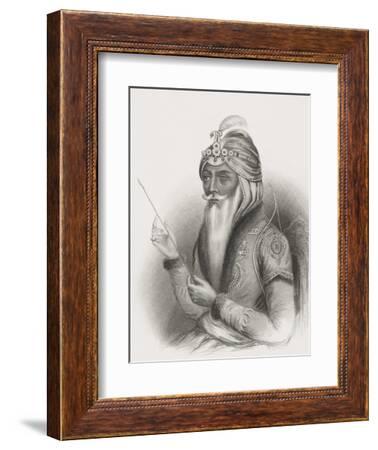 A 19th century lithograph of Maharaja Ranjit Singh with inscription in  unknown Germanic-language - PICRYL - Public Domain Media Search Engine  Public Domain Search
