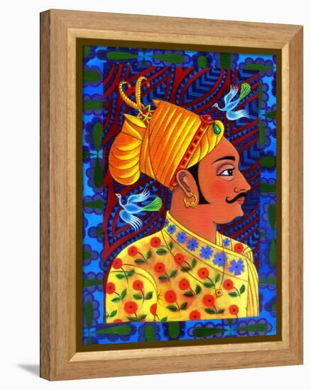 Maharaja with Blue Birds, 2011-Jane Tattersfield-Framed Premier Image Canvas