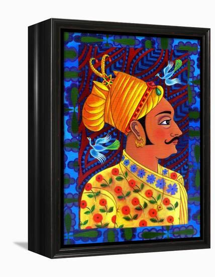 Maharaja with Blue Birds, 2011-Jane Tattersfield-Framed Premier Image Canvas