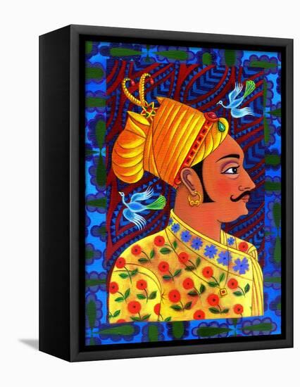 Maharaja with Blue Birds, 2011-Jane Tattersfield-Framed Premier Image Canvas