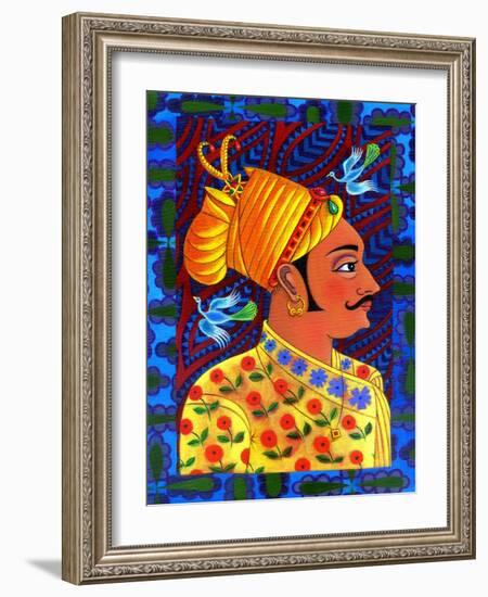 Maharaja with Blue Birds, 2011-Jane Tattersfield-Framed Giclee Print