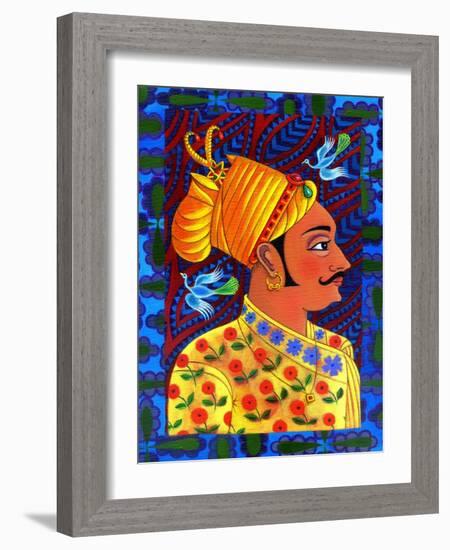 Maharaja with Blue Birds, 2011-Jane Tattersfield-Framed Giclee Print