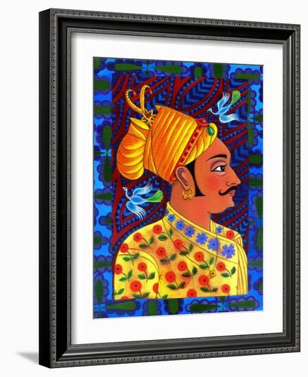 Maharaja with Blue Birds, 2011-Jane Tattersfield-Framed Giclee Print