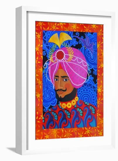 Maharaja with Pink Turban, 2012-Jane Tattersfield-Framed Giclee Print