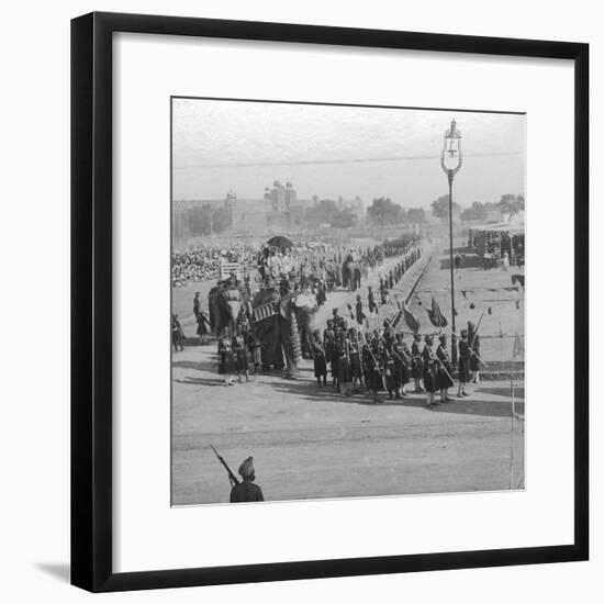 Maharajahs Rounding Jumma Muisjid, Delhi, India, 1913-HD Girdwood-Framed Giclee Print