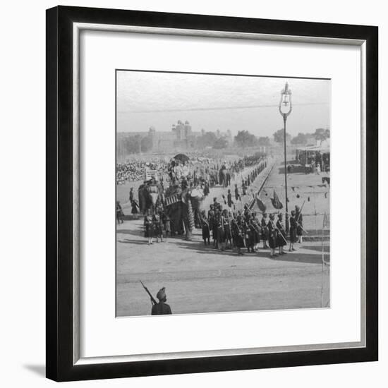 Maharajahs Rounding Jumma Muisjid, Delhi, India, 1913-HD Girdwood-Framed Giclee Print