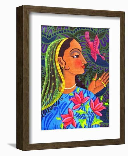 Maharani with Magenta Bird, 2011-Jane Tattersfield-Framed Giclee Print