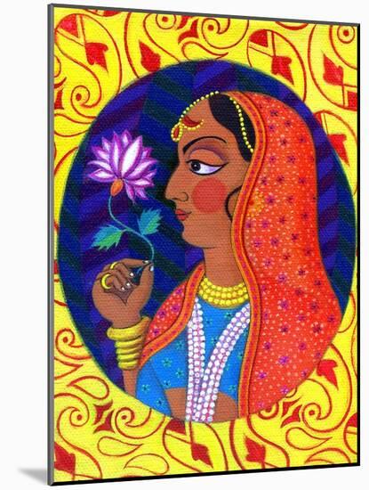 Maharani with White and Pink Flower, 2011-Jane Tattersfield-Mounted Giclee Print