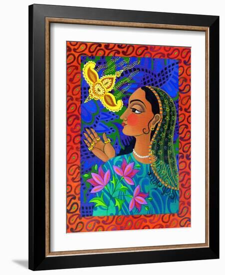 Maharani with Yellow Bird, 2011-Jane Tattersfield-Framed Giclee Print