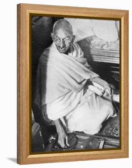 Mahatma Gandhi Indian Nationalist and Spiritual Leader Sailing from Boulogne to Folkestone-null-Framed Premier Image Canvas