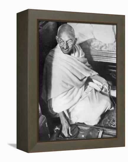 Mahatma Gandhi Indian Nationalist and Spiritual Leader Sailing from Boulogne to Folkestone-null-Framed Premier Image Canvas