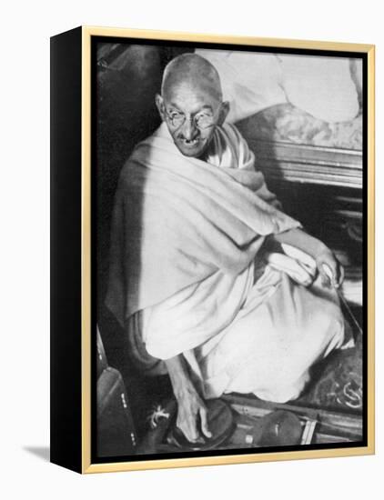 Mahatma Gandhi Indian Nationalist and Spiritual Leader Sailing from Boulogne to Folkestone-null-Framed Premier Image Canvas