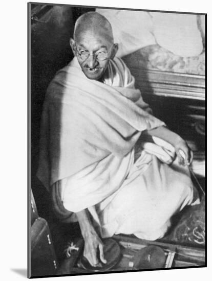 Mahatma Gandhi Indian Nationalist and Spiritual Leader Sailing from Boulogne to Folkestone-null-Mounted Photographic Print