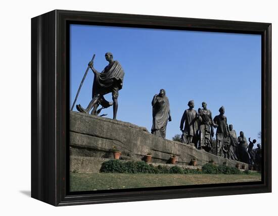 Mahatma Gandhi, the Eleven Statues, Delhi, India-John Henry Claude Wilson-Framed Premier Image Canvas